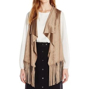 Design History | Sepia Boho Fringe Vest | NWT
